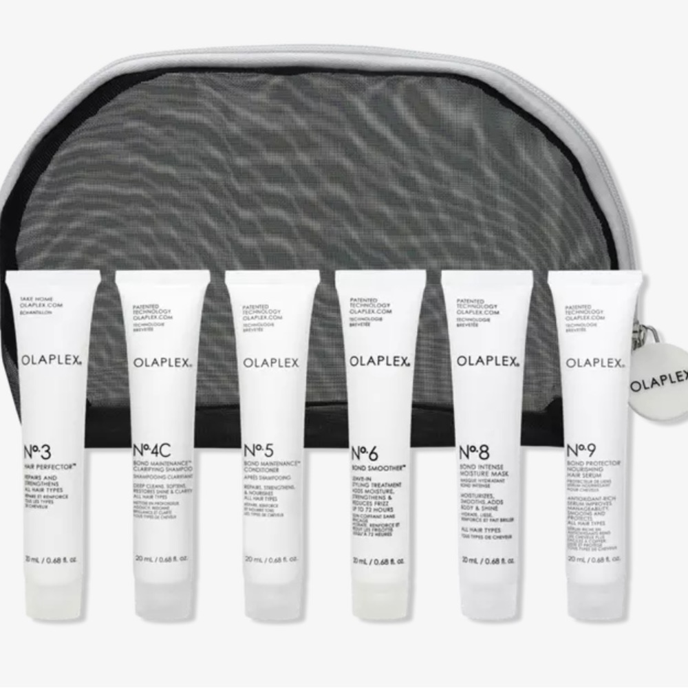 New Olaplex 6 pc Set w Cosmetic Case No.3 4C 5 6 8 9 Minis